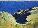 Edward Hopper Rocks and Sea painting